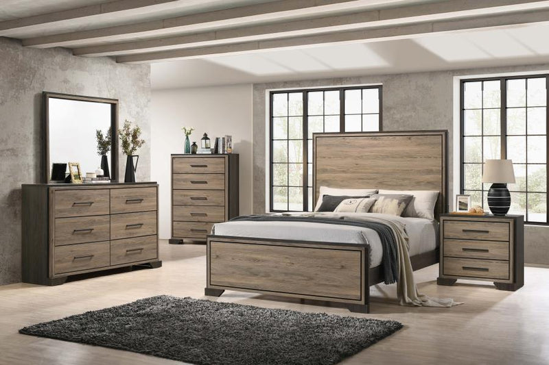 Baker - 6-Drawer Dresser - Brown And Light Taupe