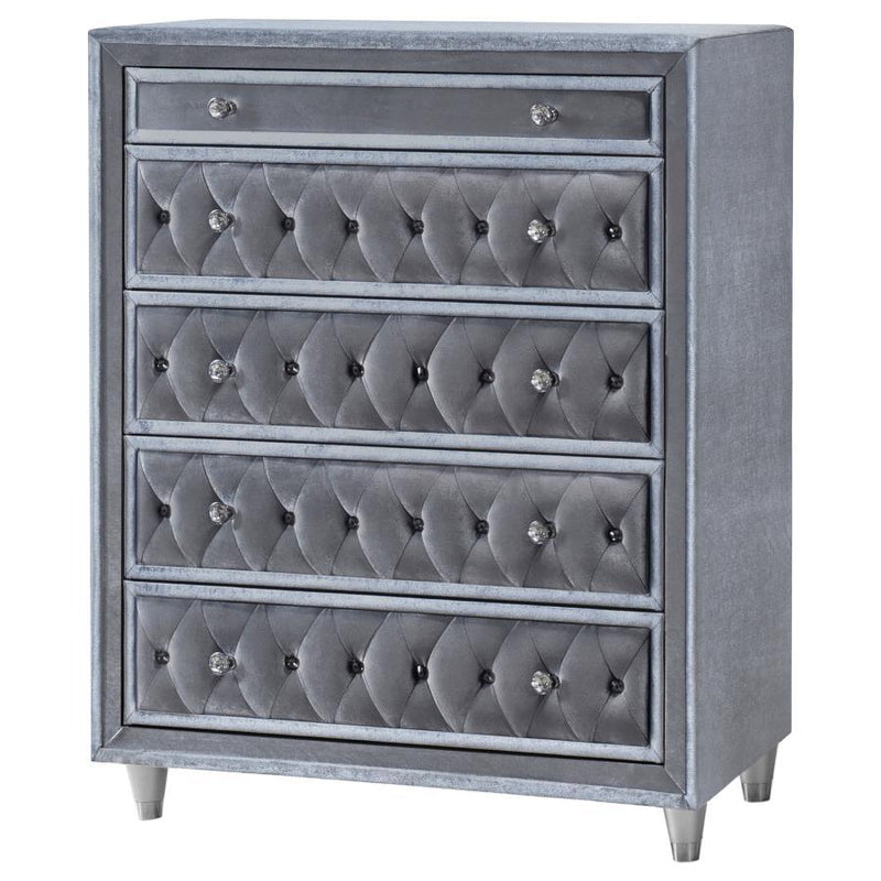 Antonella - 5-Drawer Upholstered Chest