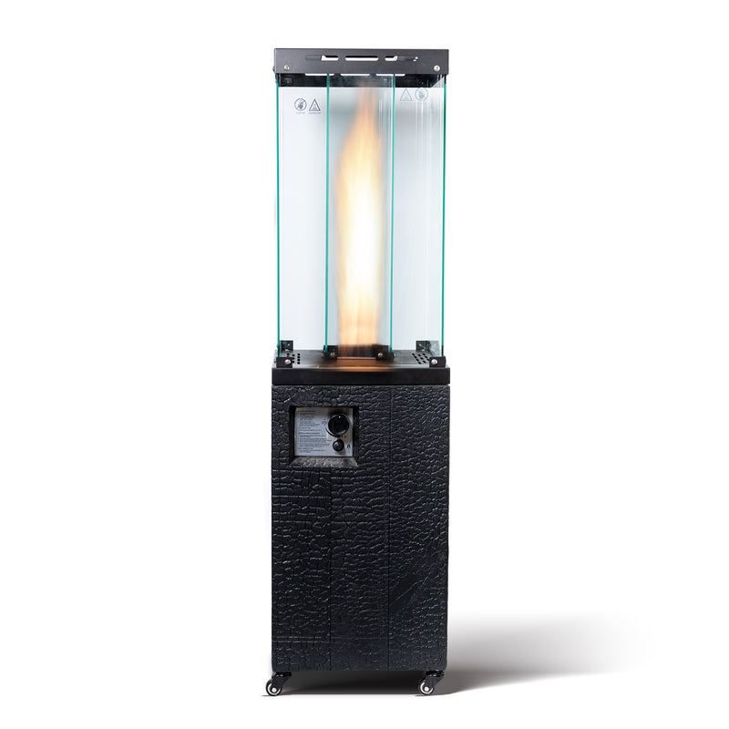 Black Outdoor Square Propane Patio Heater 41000 BTU