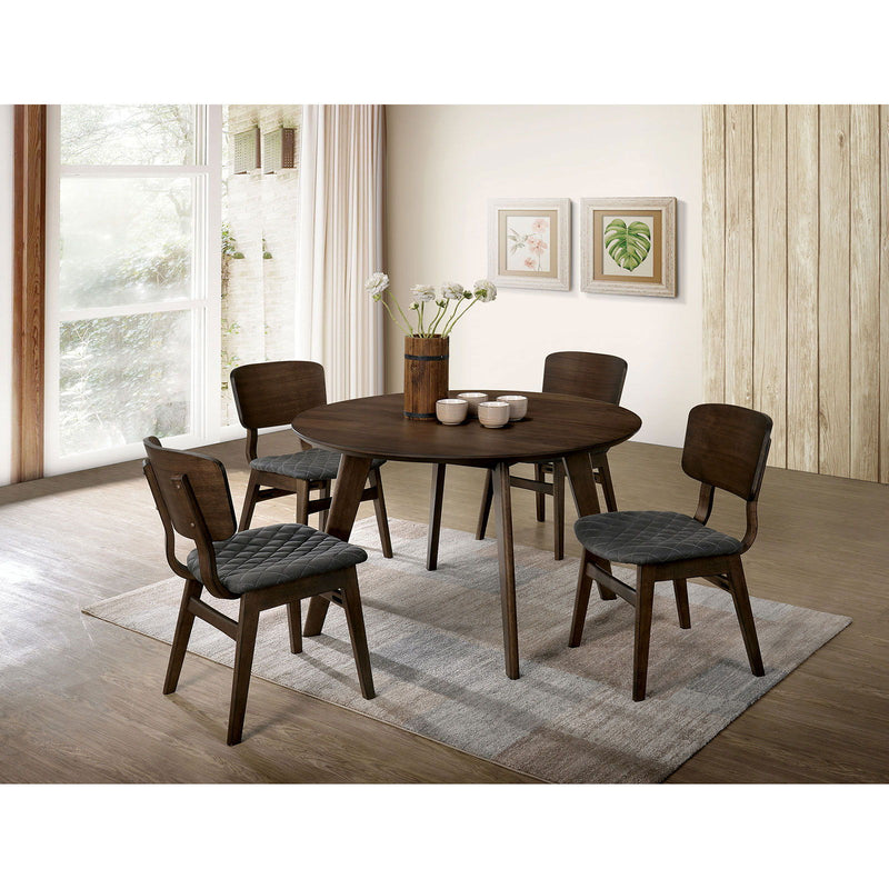 Shayna - Round Table - Walnut / Gray