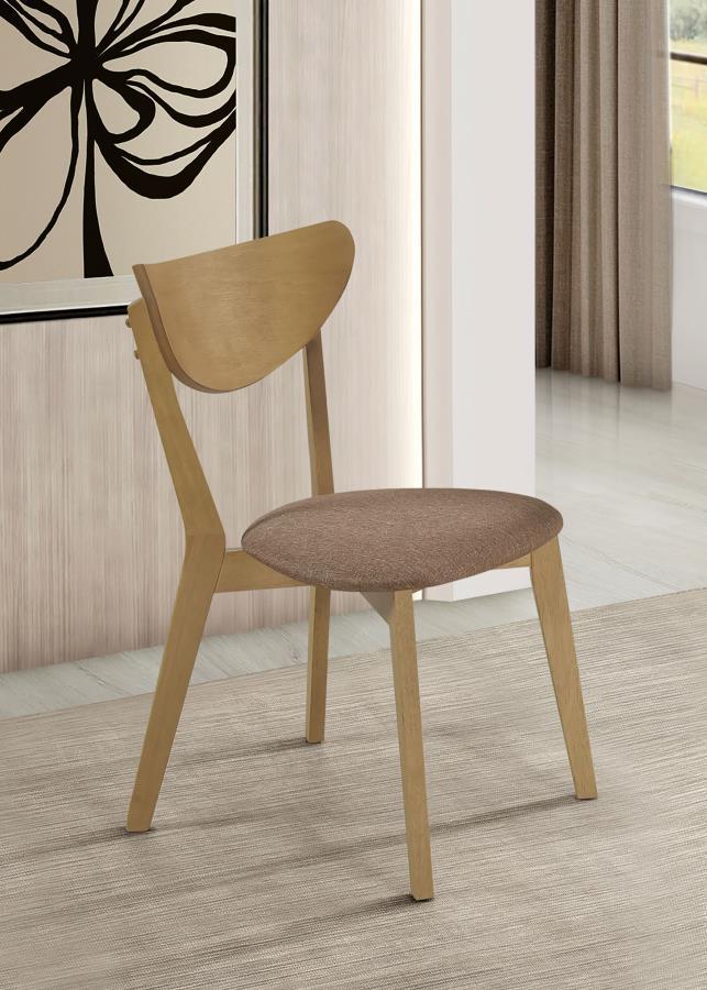 Elowen - Dining Side Chair (Set of 2) - Light Walnut And Brown