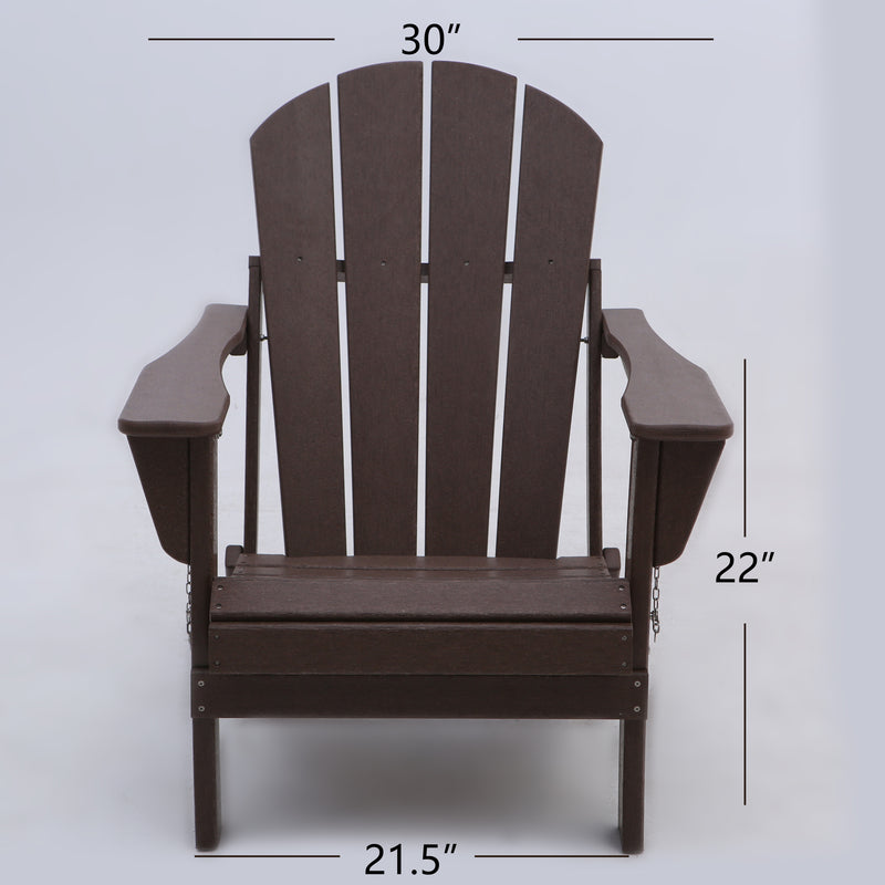 Classic Solid All-weather Folding HDPE Adirondack Chair