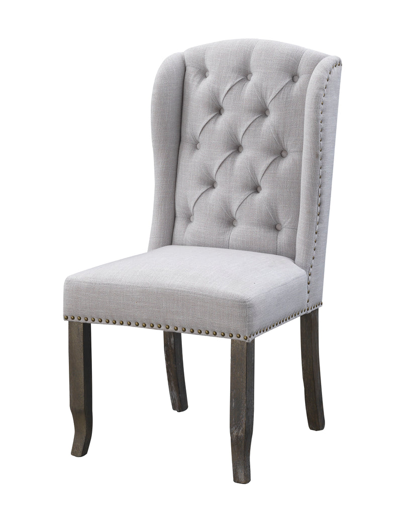 Juliet - Upholstered Accent Chairs (Set of 2) - Valerie Gray / Silvery Gray