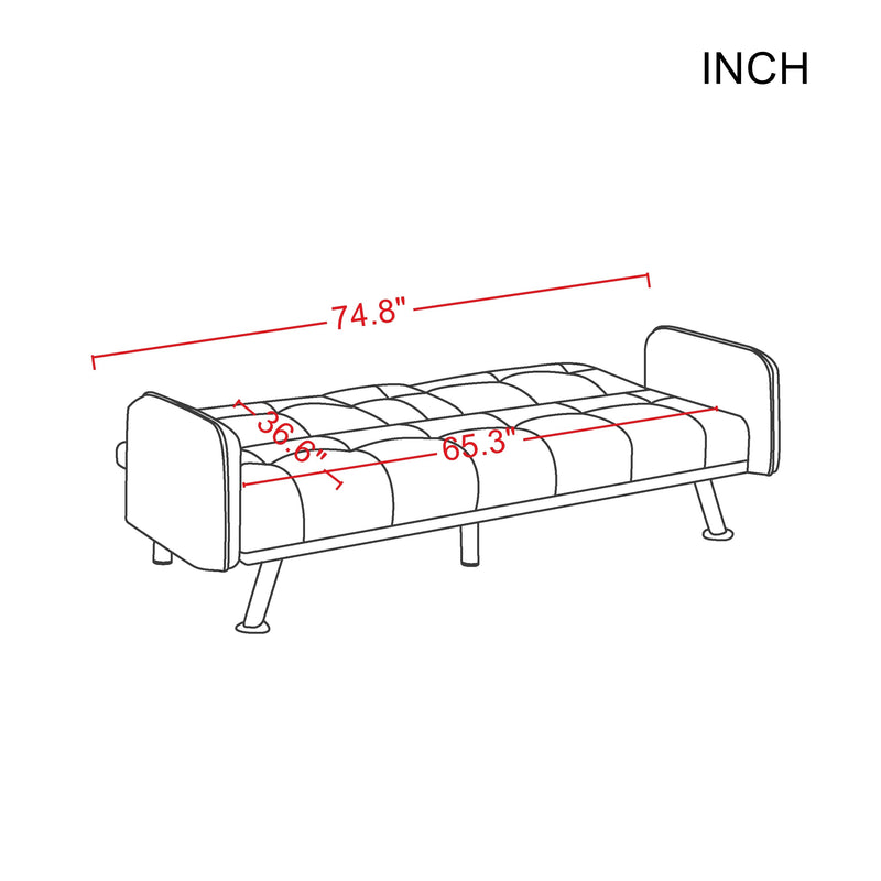 SLEEPER SOFA LIGHT GREY COLOR (Replace W22307249。Size difference, See Details in page.)