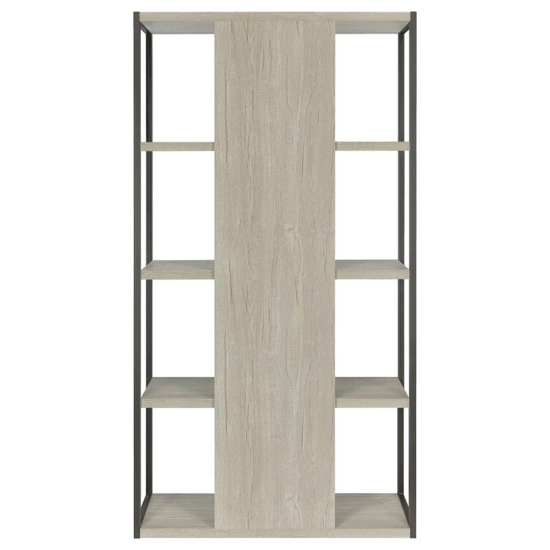 Loomis - 4-Shelf Bookcase - Whitewashed Gray