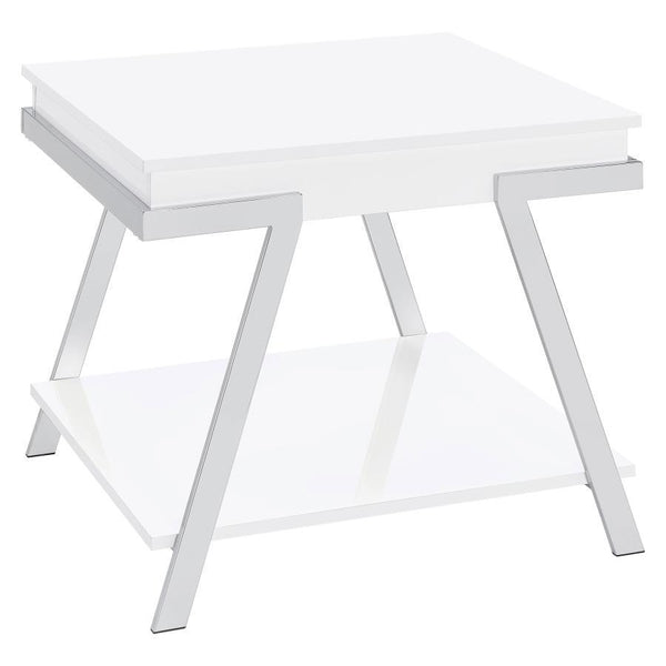 Marcia - End Table - White High Gloss