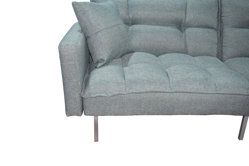 Sectional sofa couch sleeper grey