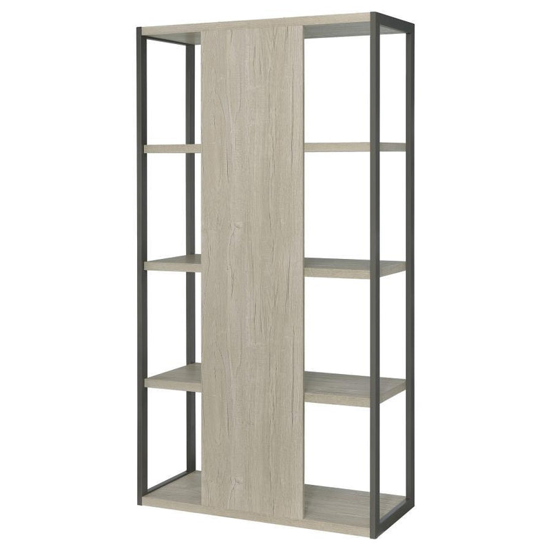 Loomis - 4-Shelf Bookcase - Whitewashed Gray