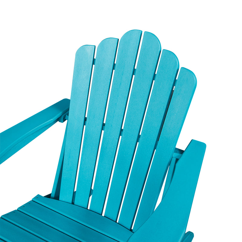 Classic Outdoor Adirondack Chair for Garden Porch Patio Deck Backyard, Weather Resistant Accent Furniture, Blue