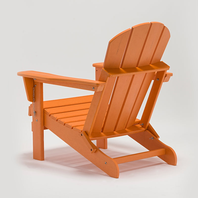 Classic Solid All-weather Folding Plastic Adirondack Chair