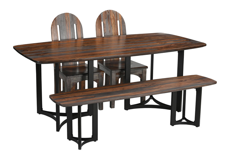 Halifax - Dining Table - Graystone / Black Powdercoat