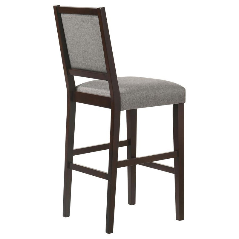 Bedford - Upholstered Open Back Bar Stools With Footrest (Set of 2)