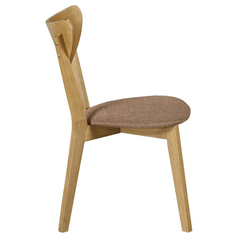 Elowen - Dining Side Chair (Set of 2) - Light Walnut And Brown