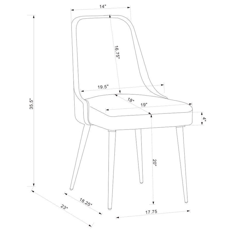 Alan - Upholstered Dining Chairs (Set of 2) - Gray