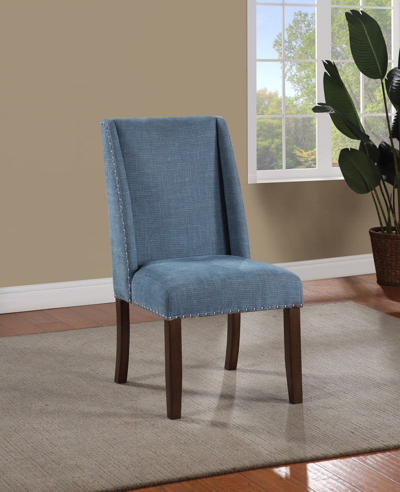 Lambert - Accent Dining Chair (Set of 2) - Brown / Blue