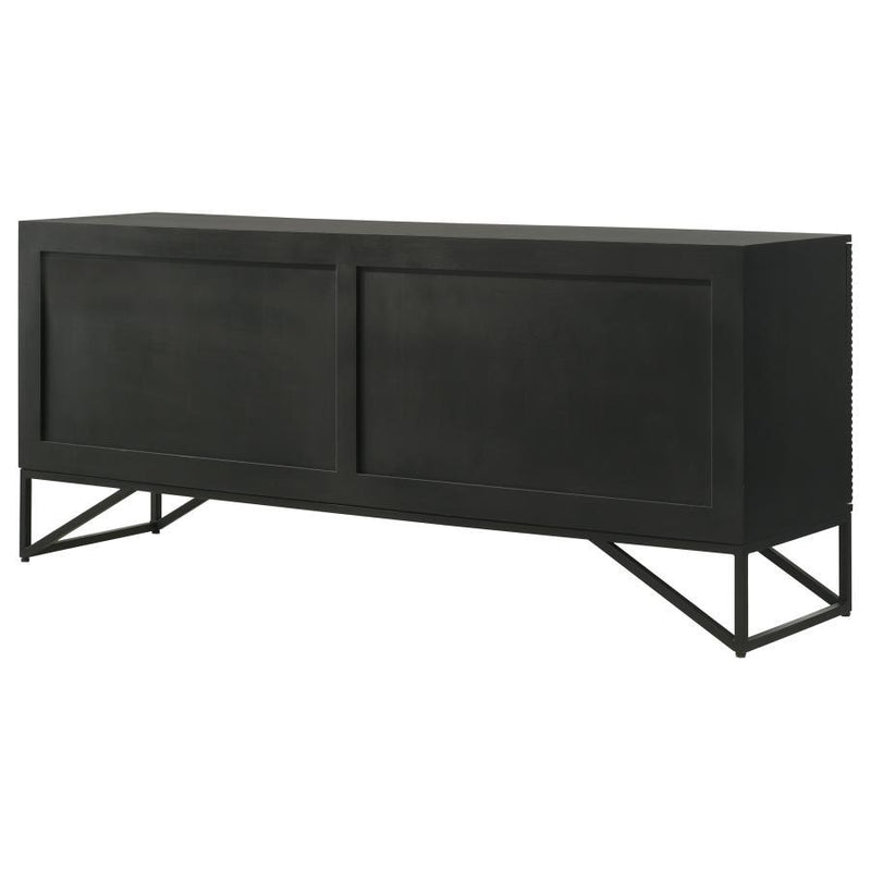 Riddell - 4-Door Accent Cabinet - Black