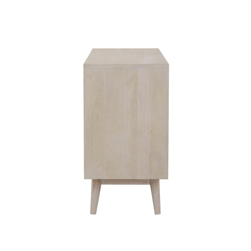 Ixora - 2-Door Accent Cabinet - White Washed And Black