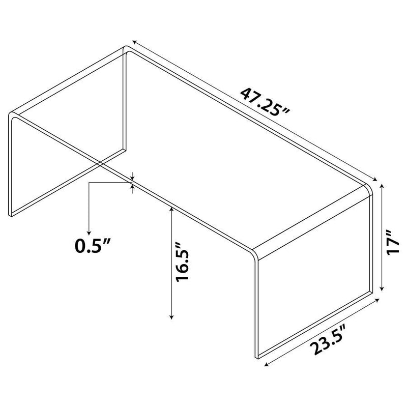 Ripley - Rectangular Coffee Table - Clear