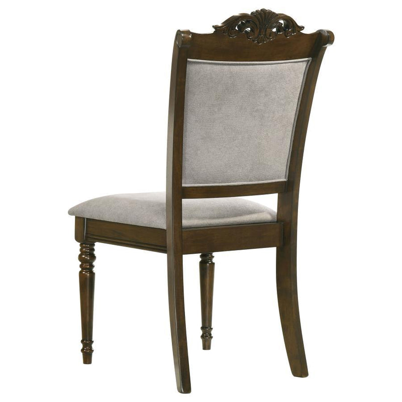 Willowbrook - Upholstered Dining Side Chair (Set of 2) - Gray And Chestnut