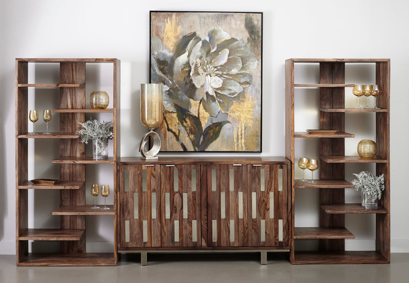 Brownstone - Four Door Credenza - Nut Brown