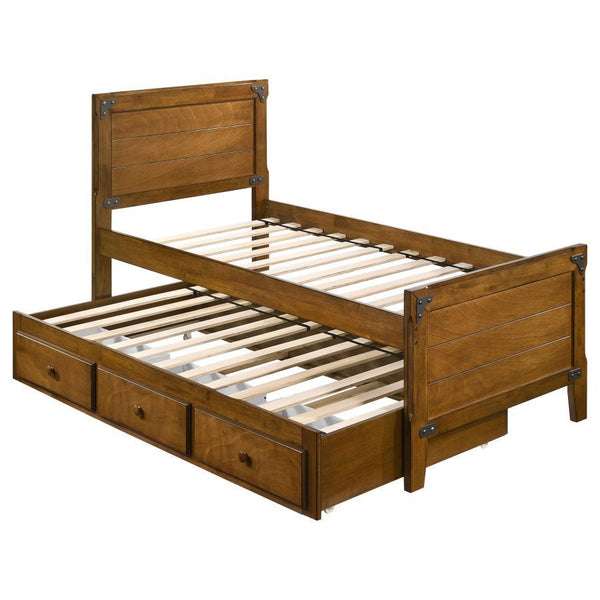 Granger - Twin Captain's Bed With Trundle - Rustic Honey