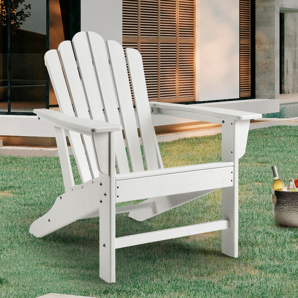 Classic Outdoor Adirondack Chair for Garden Porch Patio Deck Backyard, Weather Resistant Accent Furniture