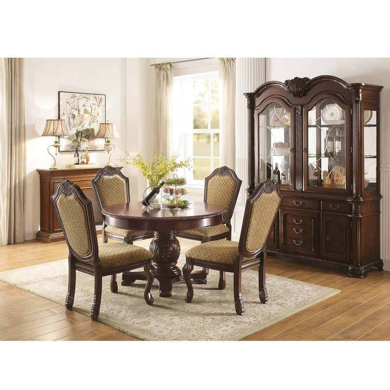 Chateau De Ville - Side Chair (Set of 2) - Fabric & Espresso Finish