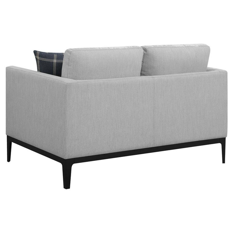 Apperson - Cushioned Back Loveseat - Light Gray