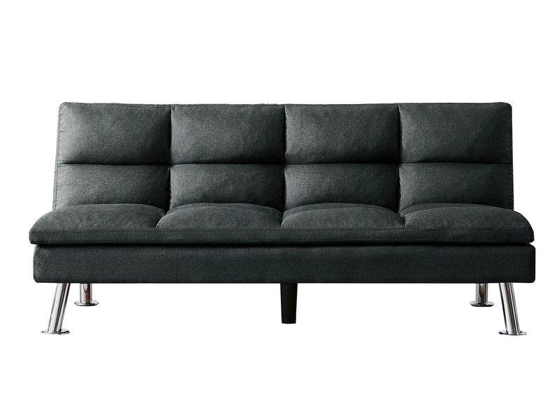 RELAX LOUNGE FUTON SOFA BED SLEEPER DARK GREY FABRIC