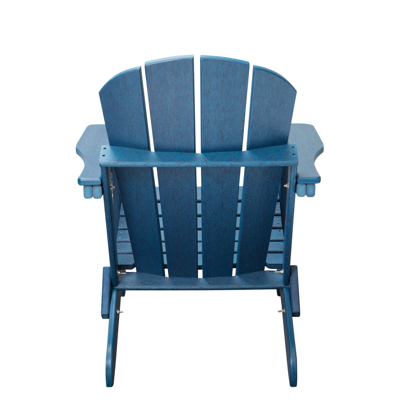 Classic Solid All-weather Folding Plastic Adirondack Chair