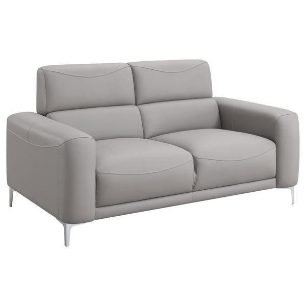 Glenmark - Track Arm Upholstered Loveseat - Taupe