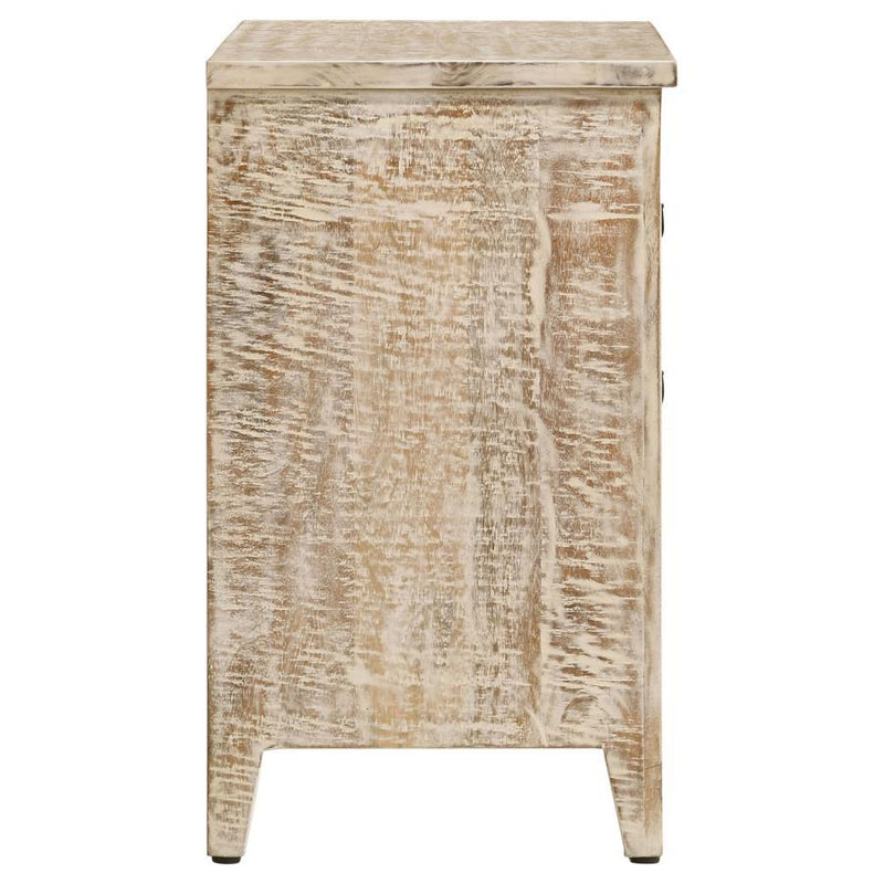 Mariska - 3-Drawer Wooden Accent Cabinet - White Distressed