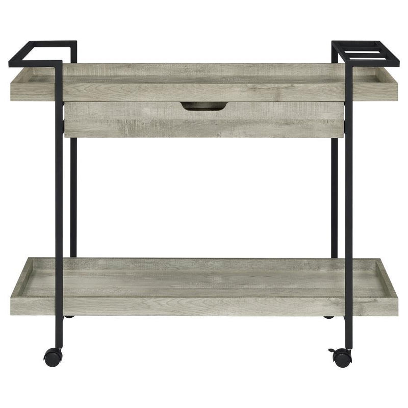 Ventura - Bar Cart With Storage Drawer - Gray Driftwood