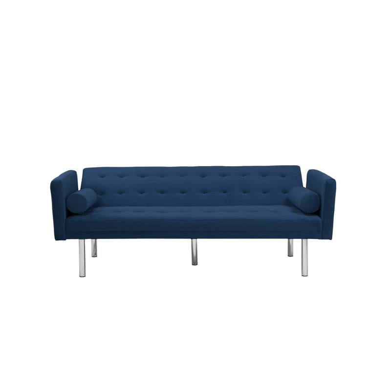 Square arm sleeper sofa Navy Blue  Velvet ***Not available for sale on Walmart***