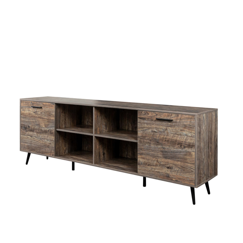 TV Stand Mid-Century Wood Modern Entertainment Center Adjustable Storage Cabinet TV Console for Living Room