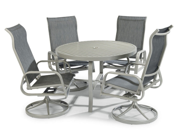 Captiva - 5 Piece Outdoor Dining Set - Metal - Gray - 28.75"